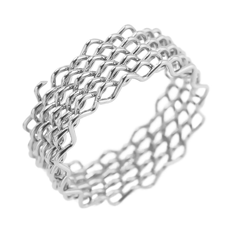 Geometria Semplice Moda Acciaio Inossidabile Anelli Aperti Per Donne Uomini Accessori Colore Argento Cuore Sole Rotondo Base Vuota Fai da Te Anillos