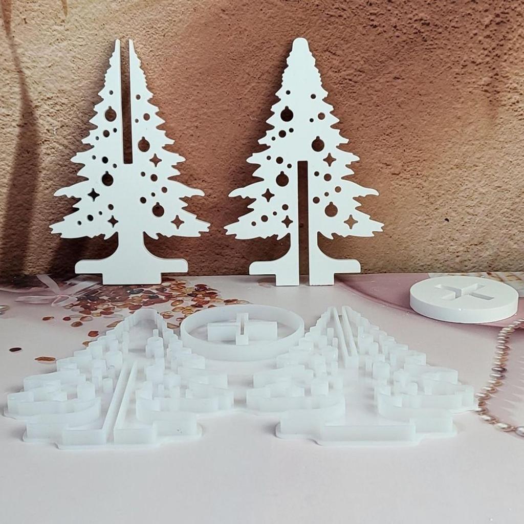 Christmas Resin Molds Christmas Tree Candle Making Molds Reusable Crafting Tools For Epoxy Resin Plaster Soap Making Art
