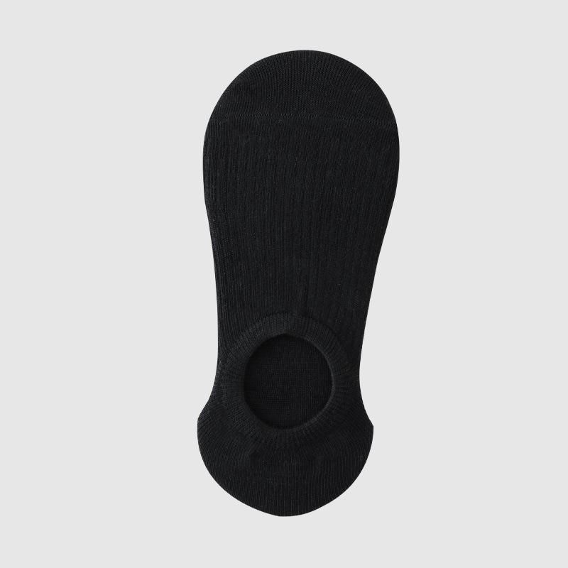 Dámské jarní a letní nové univerzální jednobarevné silikonové protiskluzové neviditelné ponožky do lodiček s vertikálním pruhem