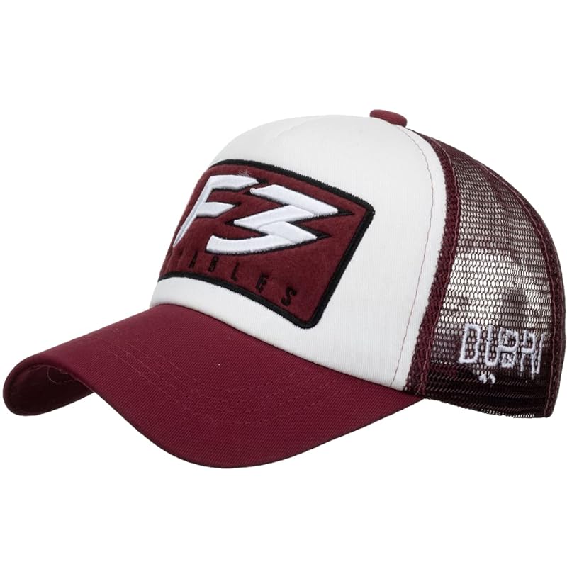 

[White Fang] mesh cap English letters hat sports running outdoor ladies men s CA681 (white red)