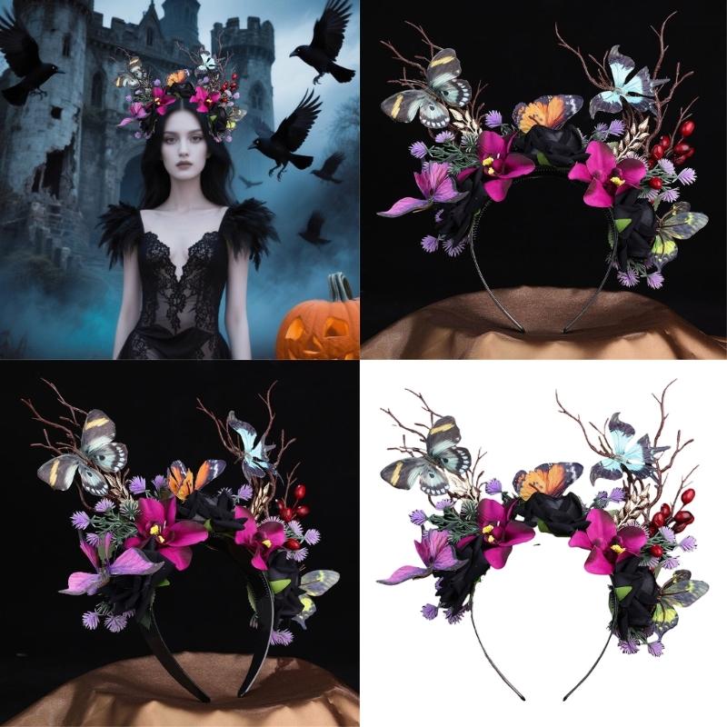 Butterfly Headband Fascinator Hat Monarchs Butterfly Headband Crowns Teas Party Halloween Costume Headpiece for Womens