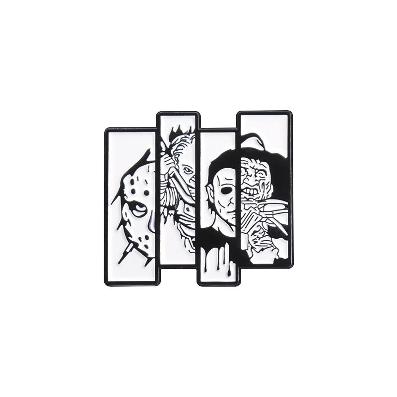 

Horror Movie Killer Enamel Pin Michael Myerrs Halloween Demon Horror Faces Brooch Lapel Badge Party Jewelry Gift for Friends