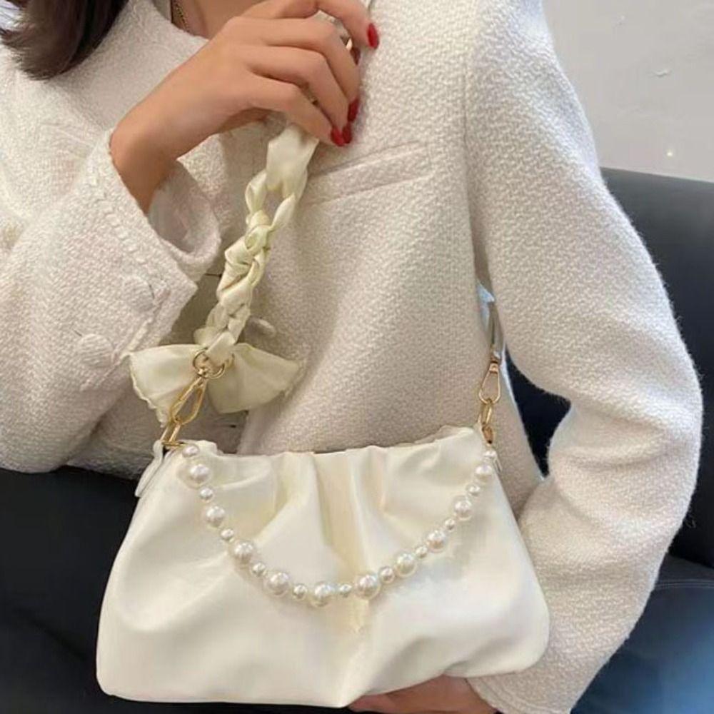 Small Cloud Shoulder Bag Luxury Pearl Shoulder Bag Fashion Luxury Crossbody Bag  Purses