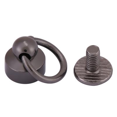 20 Stück Nieten Befestigungen DIY Lederhandwerk Geldbörse Handyhülle Kette Tasche Schrauben 8mm Set Schwarz