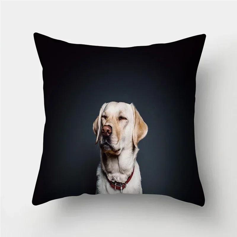 Cuscini decorativi con stampa Pug Dog Federa Fodera per cuscino in poliestere Cuscino decorativo per divano Decorazione del soggiorno Federa