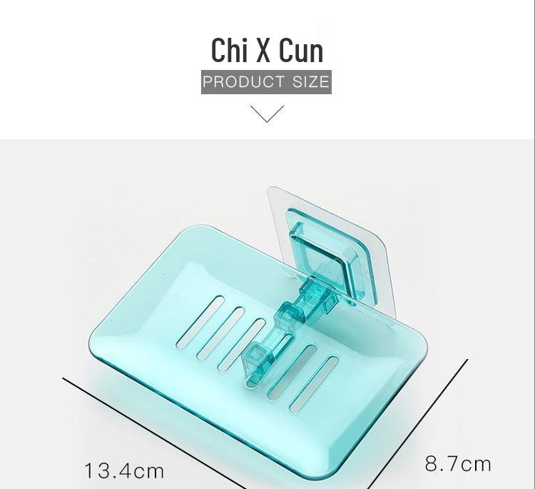 Wall-Mounted Punch-Free Soap Holder: Creative Drainage Shelf for Bathroom