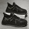 Men's shoes 2025 summer new men's outdoor wading mesh casual shoes thick sole elastic shock cushioning lightweight sports shoes