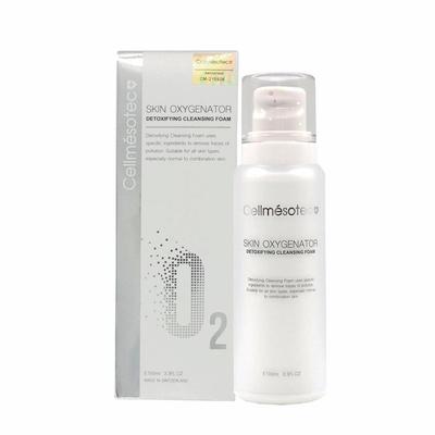 Cellmesotec Skin Oxygenator Espuma de Limpeza Desintoxicante (Remoção de Maquilhagem, Esfoliantes, Minimiza Poros) (E100Ml) Cm008