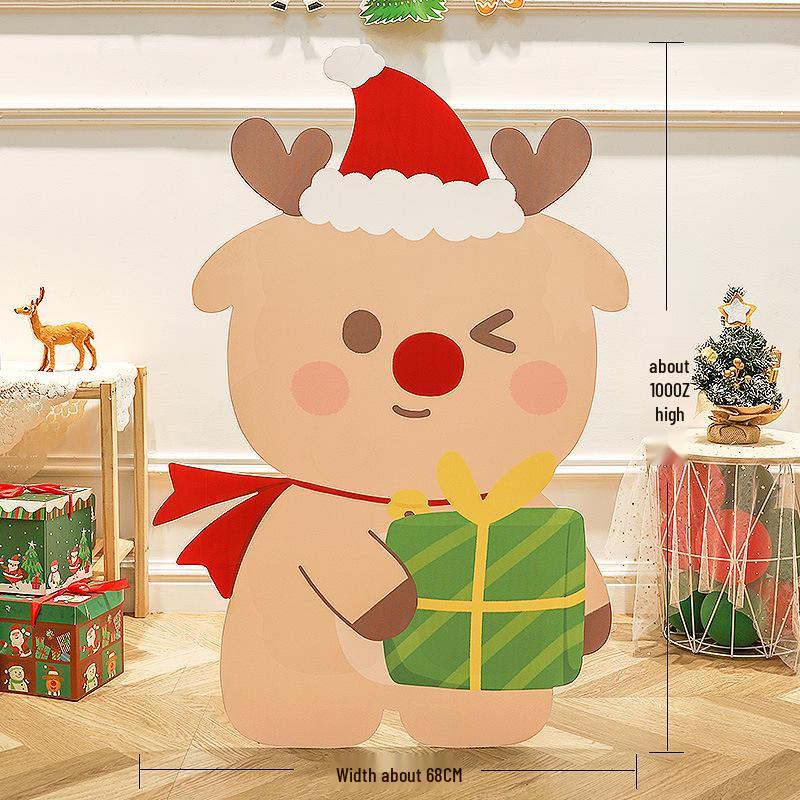 Ornamenti di Natale a Tema Babbo Natale: Set Scena Oggetto di Scena per Foto Vacanze all'Aperto
