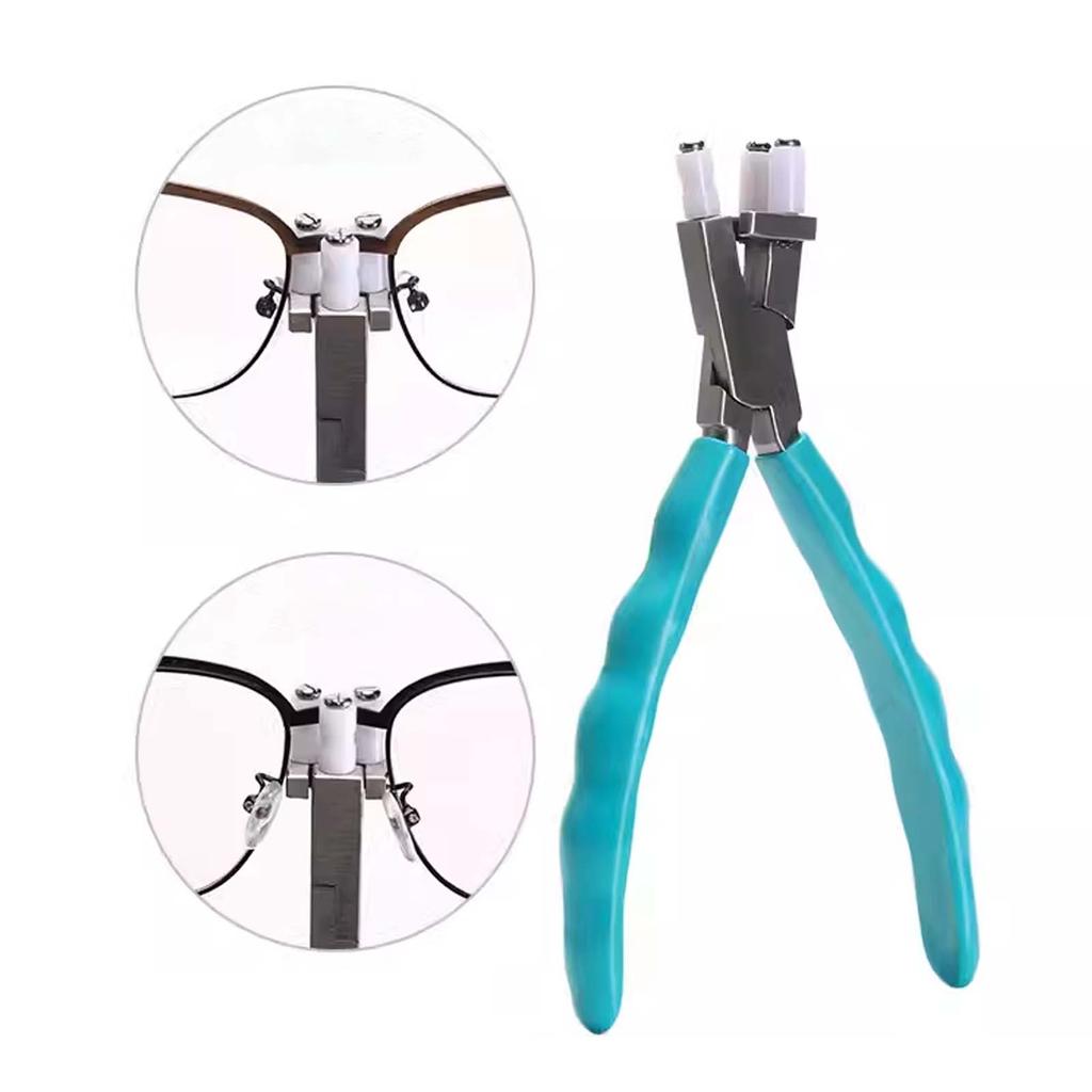 Metal Eyeglasses Bridge Adjustment Pliers, Optical Glasses Frame Deformation Tool Glasses Nose Pad Repairing Pliers