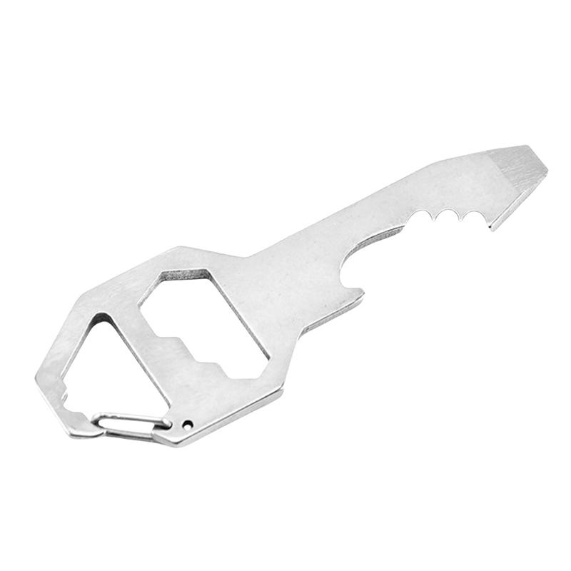 Карта EDC Инструмент Карта Многофункциональный Брелок, Открывалка для бутылок, Шестигранный Подвес, Портативная Отвертка, Мини-инструмент серебряный