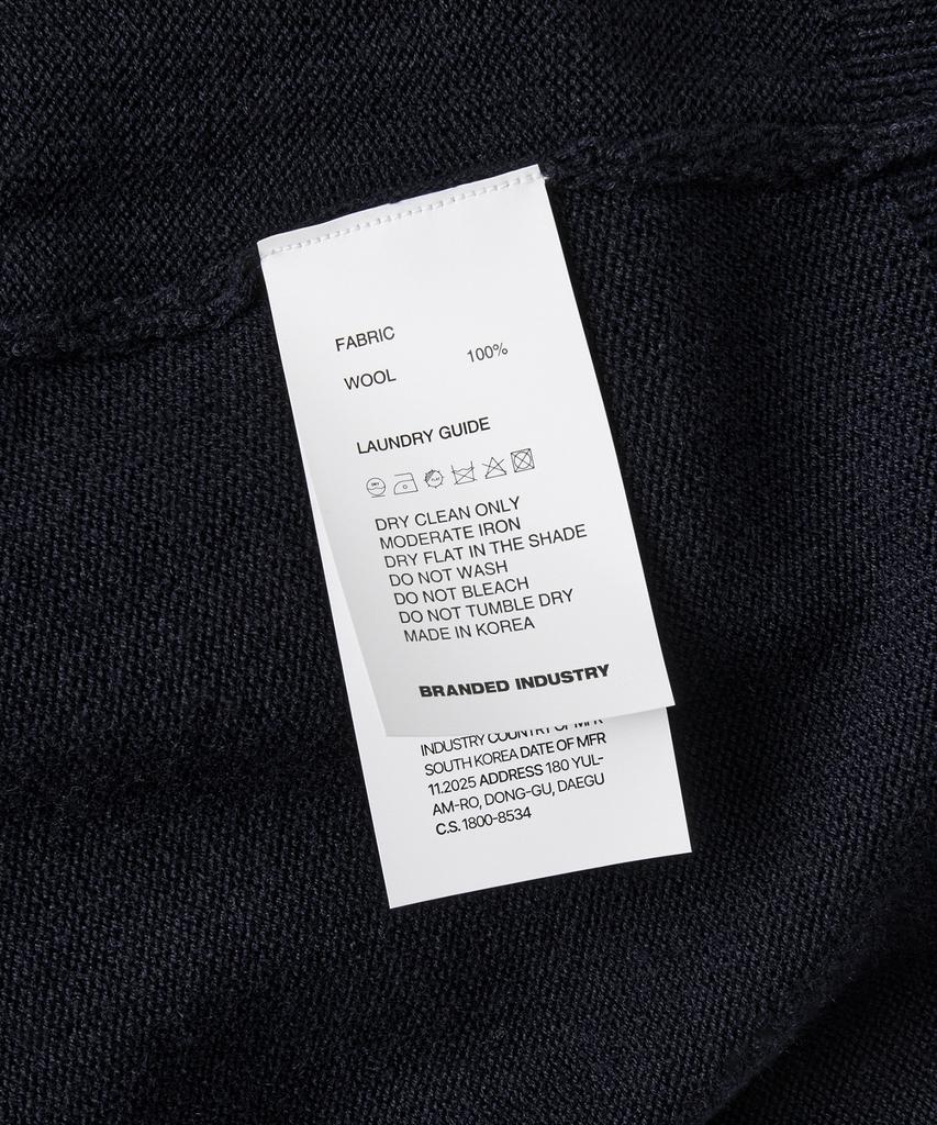 Beulaendideu [Superior] Cloud Superfine V-Neck Knit [Dark Navy]