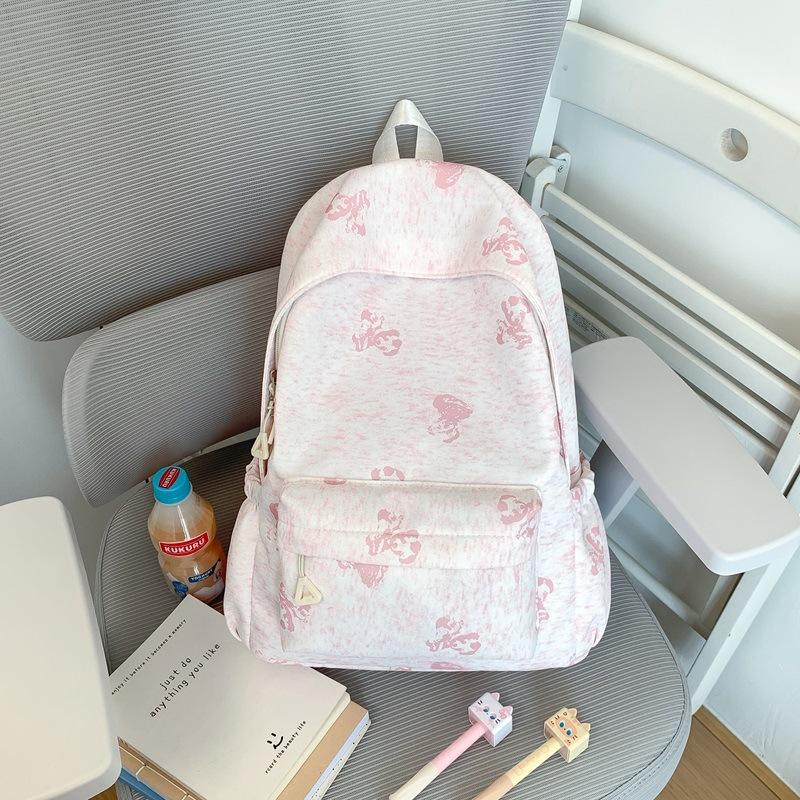 Schoolbag New Japanese College Style Large-capacity Backpack Female Students High Value Lightweight Schoolbag Cute Bear Print Backpack
