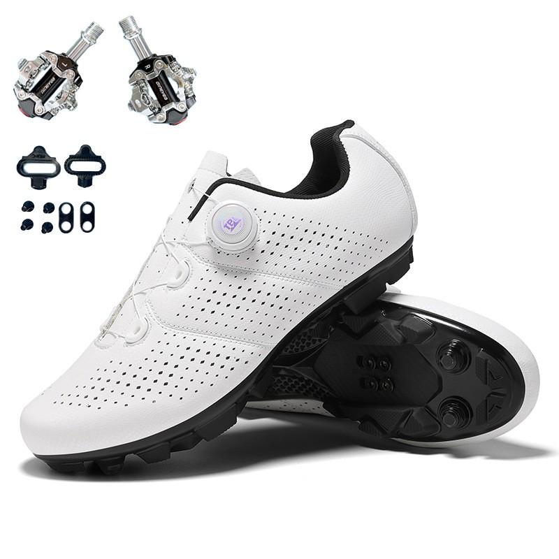 Mens Cycling Shoes Unlocked Mountain Bike Road Breathable Supportive Non-Cleat Pedal Compatible