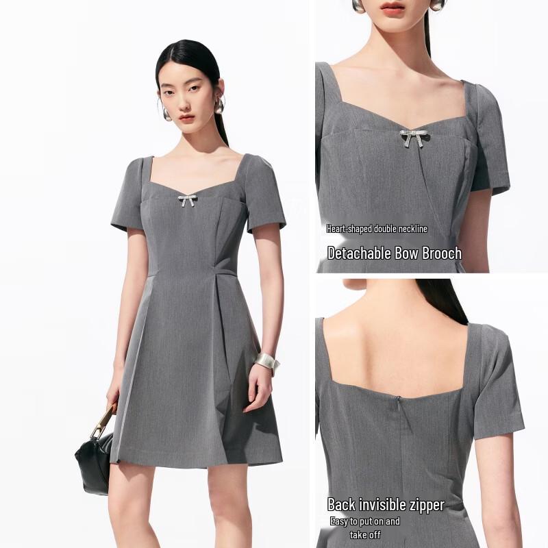 VEROMODA Women's Detachable Butterfly Sleeve A-Line Dress