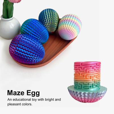 3D Printed Dragon Egg Toy Egg Shaped Maze Gift Box with Hidden Compartment Educational Stress Relief Puzzle Egg Birthdays Easter Present