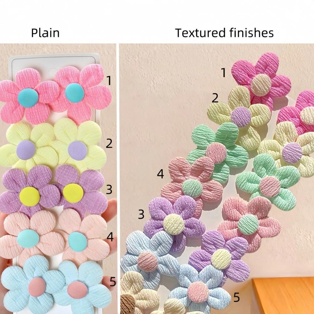 Flower Shape Girls Hair Accessories Set Bowknot Elastic Hair Ties New Hair Clips Kids Daily Wear