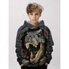 Hoodies Animal Dinosaur Pattern 3D Print Sweatshirts Boys Girls Harajuku Hooded Sweatshirt Kids Fashion Coat Children Tracksuits