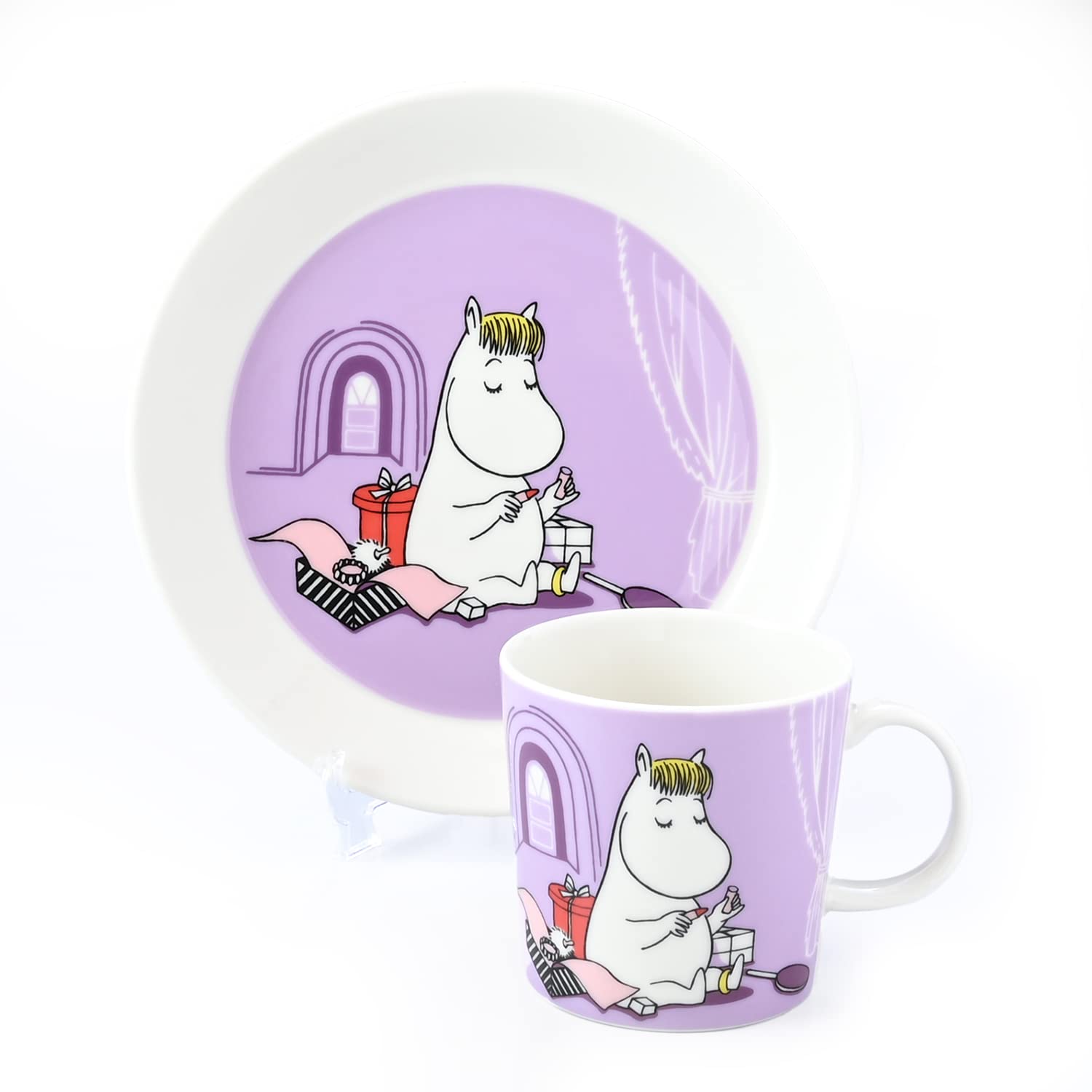 

Arabia Moomin Classic Mug Plate 1052351 & Set, Snorkmaiden, [Used] білий