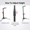 ERYUE Foldable Digital Wind Instrument Stand with Adjustable Metal Aerophone Holder Instrument Stand