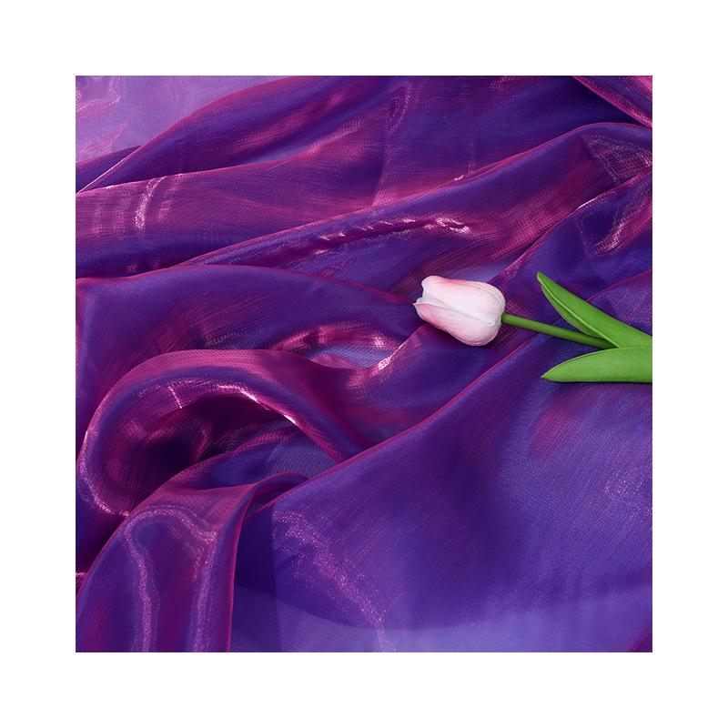 Korean Silk Organza Flash Yarn for Decorative Scarf, Hanfu, Cheongsam, Wedding Handicrafts