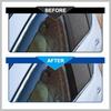 6 Pcs Door Cover Panel Trim Pillar Posts Exterior Door Window Anti Scratch Stickers for Honda Civic Sedan 8th Gen 2006-2011 Black Replacement Car