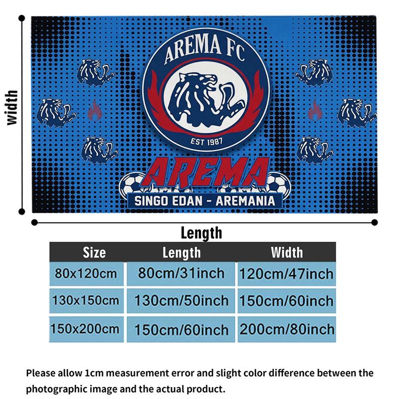 Arema FC Print Flannel Blanket High Quality Warm Comfortable Cover for All Seasons Perfect for Gifts Home Decor