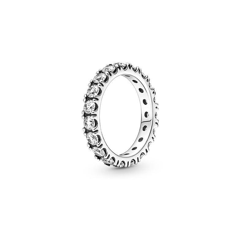 Pandora Shining Row Of Gemstones Eternal Ring Women ring Silver 190050C01 60