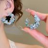 Irregular Natural Stone Pearl Earrings Sweet and Fresh Earrings Fashionable and Versatile Earrings