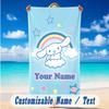 Beach Towel Custom Name Text, Quick Dry Large Towel For Beach HomeCinnamoroll