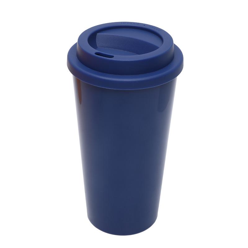 16oz Double Layer Macaron Color Coffee Cup - Large Capacity, Suitable for Men and Women