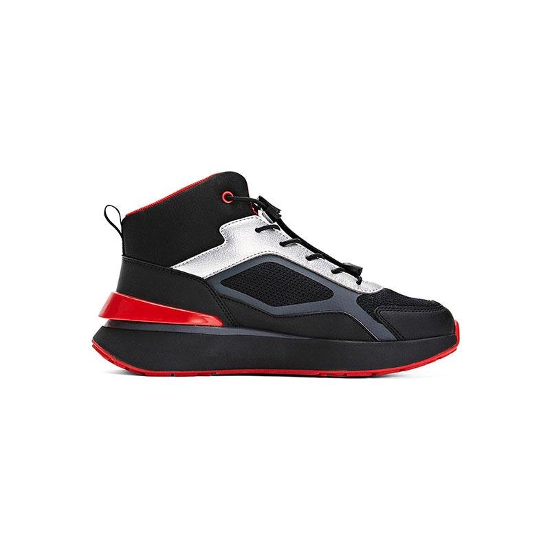 Under Armour Kids Lifestyle Series Fashion High-Top Casual Shoes Kids Sneakers Black Blue 2441304
