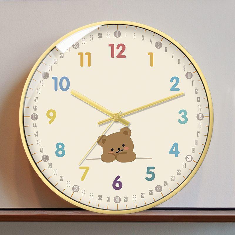 Simple Silent Clocks Living Room Bedroom Wall Hanging Clock Early Childhood Room Quartz Watch Home Decoration