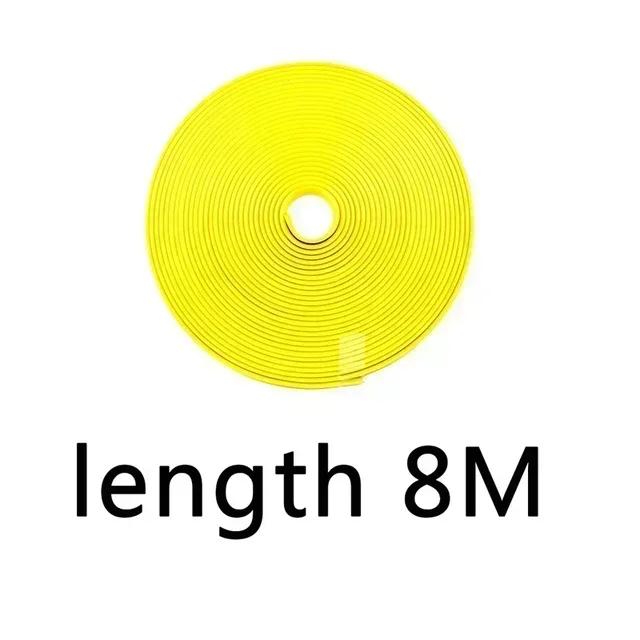 8m Car Wheel Hub Rim Edge Protector Ring Tire Guard Sticker Rubber Strip Universal Car Rim Protect Strip Wheel Edge Protector