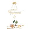 Nordic living room pendant light luxury crystal LED hall dining room light modern minimalist creative petal bedroom lighting