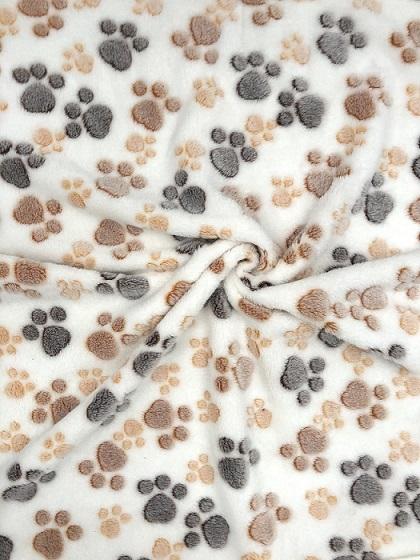 Fleece blanket 70x50 cm, light paws