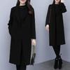 Korean Style Mid-Length Loose Woolen Coat - 2025 Trend, Autumn Winter, Plus Size, Thickened Women's Outerwear