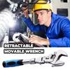 5'i 1 arada 10 inç Profesyonel Ayarlanabilir Anahtar Çok Fonksiyonlu Geri Çekilebilir Ağır Hizmet Katlanır Cırcır