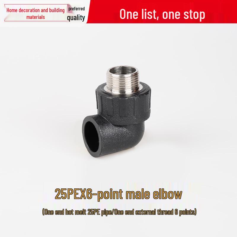 Vícevelikostní vodovodní potrubní tvarovka: Vnitřní/Vnější závitové koleno T pro 4, 6 a 1-palcové potrubí