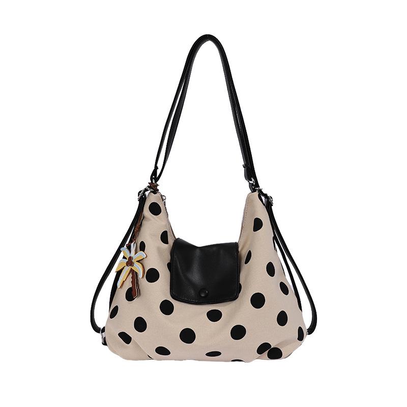 2026 Trendy Korean Polka Dot Underarm Crossbody Bag - Large Capacity, Lightweight, Niche Hobo Design
