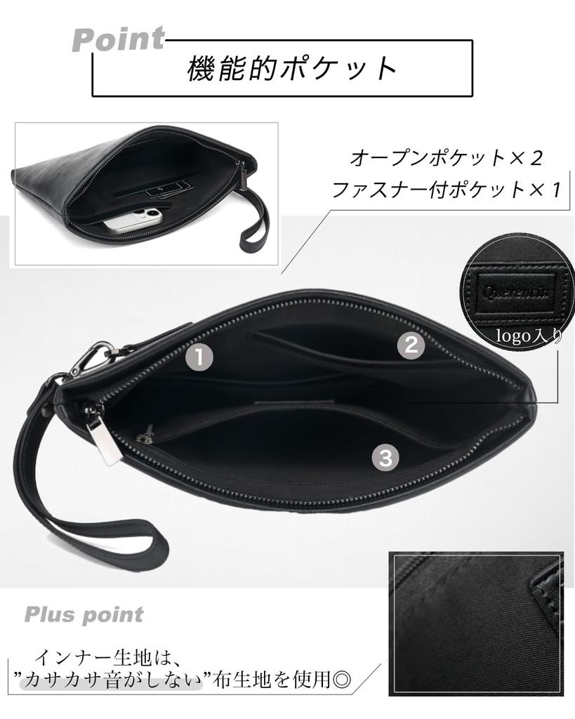 Querencia Clutch Second and PU Party Bag, Bag, Men's Women's, Leather, Wedding, (ch-01)