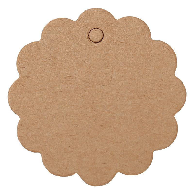 Round Lace Kraft Paper Gift Tag - Blank DIY Hanging Message Tag