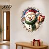 Christmas Party Supplies Break-In 3D Wall Decal, Santa Claus/Deer/Snowman/Elf/Dog/Nutcracker/Gingerbread Man Patterns Window Festive Home Decoration