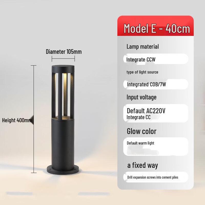 UOSU Round Outdoor LED Lawn Light