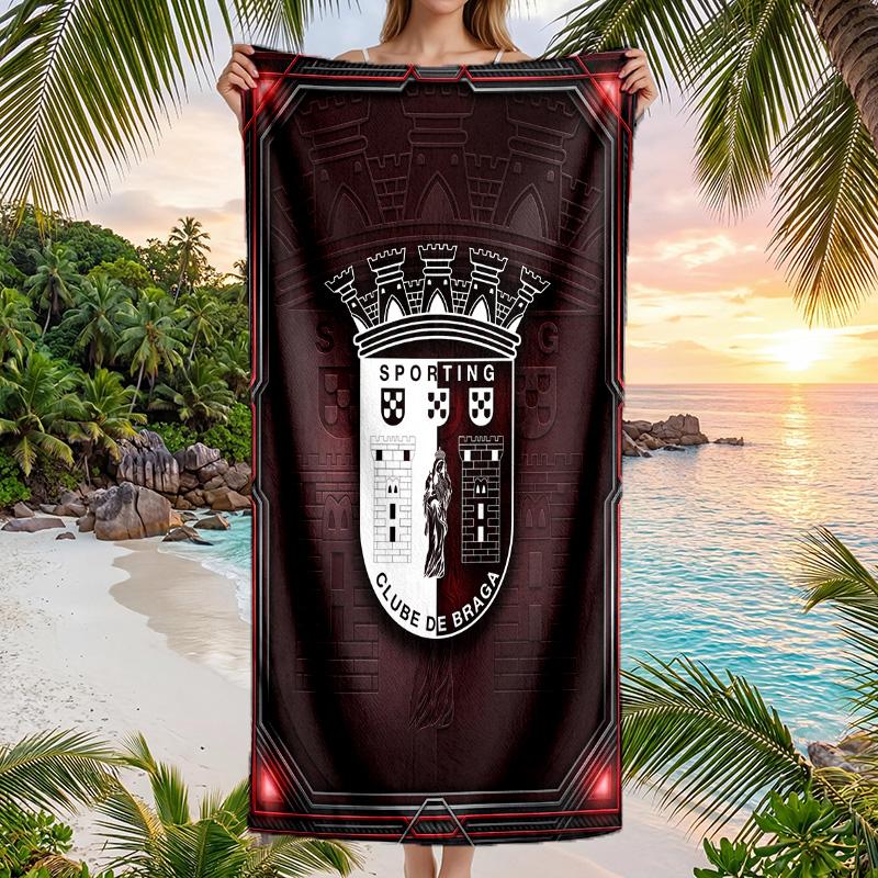 Braga FC Print Quick Dry Beach Towel Microfiber Absorbent Portable Travel Swimming Towel