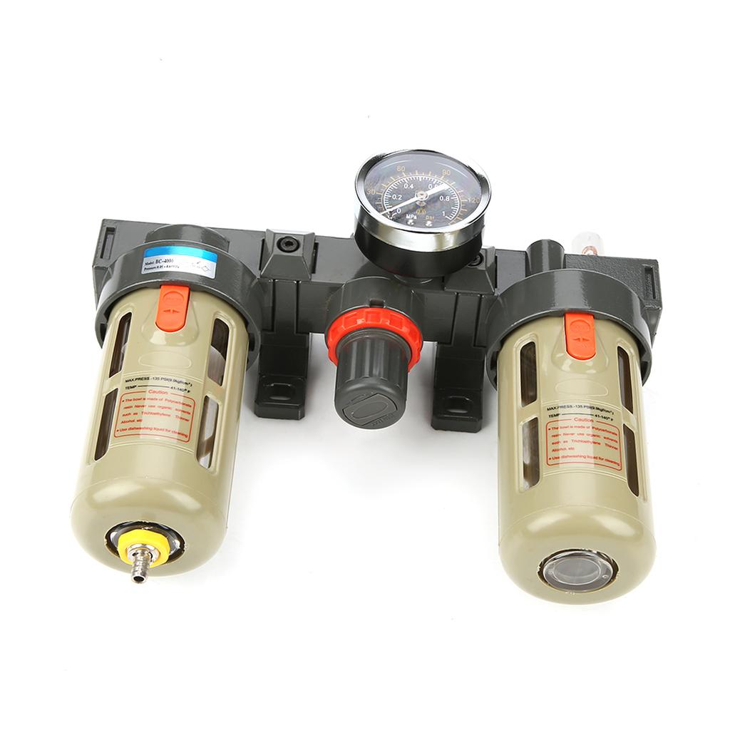 G1 2 Air Source Gas Treatment Unit Filter Pressure Regulator With Gauge
