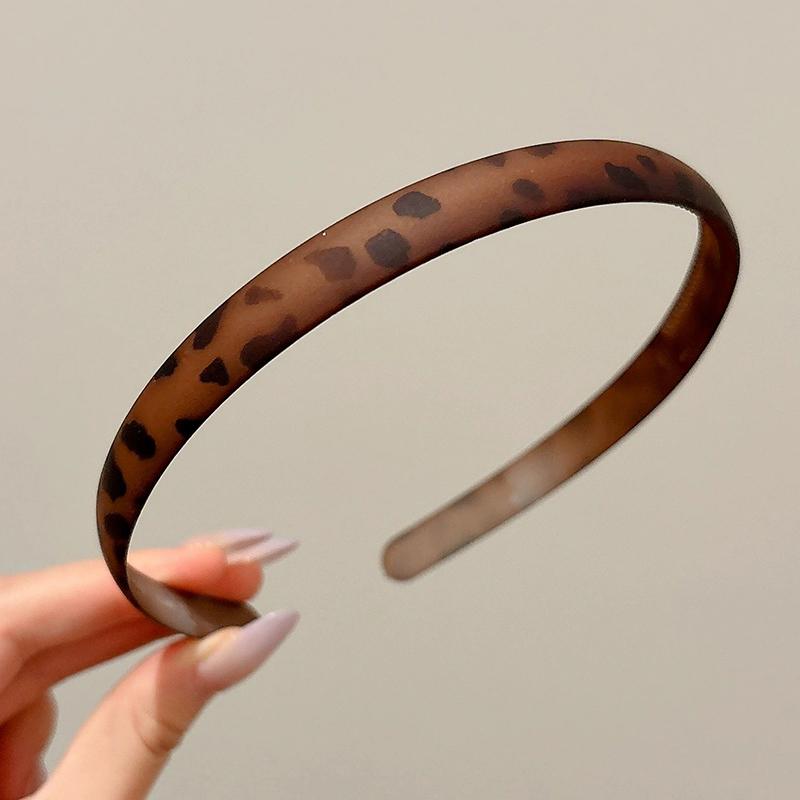 Essigsäure-Haarbänder Vintage Französische Kopfbedeckung Leopard Mattes Stirnband Kopfschmuck Kaffee Koreanischer Stil Haarreif Haaraccessoires