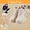 Dad Shoes Womens Casual Pu Thick Sole Sneakers For Daily Wear
