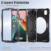 For Xiaomi Pad 5 Case Rugged Corner Protection PC+Silicone Tablet Cover with Rotating Kickstand