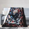 Anime Okarun Dandadan Flannel Blanket  Awesome Throw Blankets for  Sofa Bedding Lounge 125*100cm Quilt,
